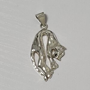 Vintage TAXCO Mexico Sterling Silver Panther Men Women Unisex Statement Pendant